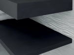 Plan de toilette suspendu, pour vasque à poser, L 50 à 201 x P 30 à 51 cm, finition lisse mate, 10 couleurs au choix, Anti bactérien, résine Akrytan®, Livraison Offerte.